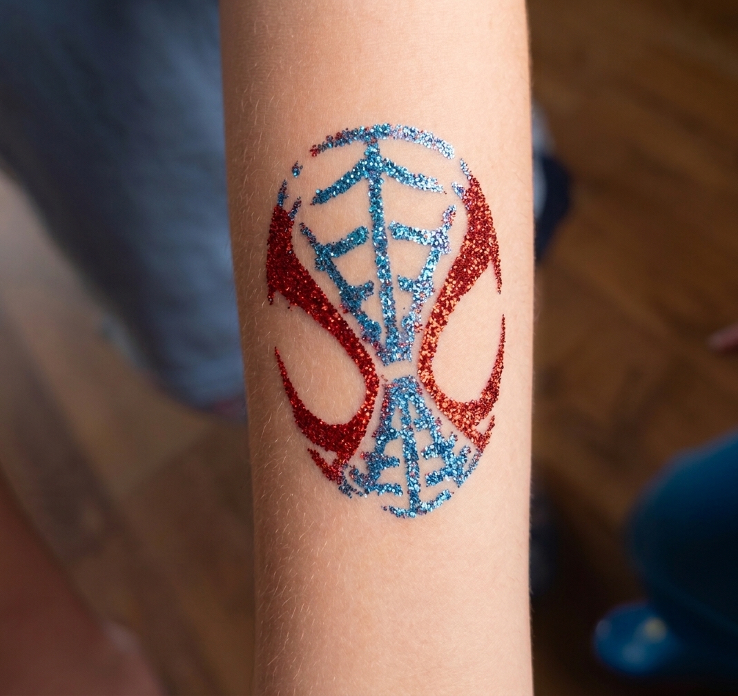 Voorbeeld glittertattoo